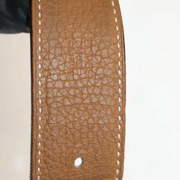 Hermes Chamonix and Togo Leather Constance Reversible Belt 105 CM - Noir/Silver - Picture 8 of 16